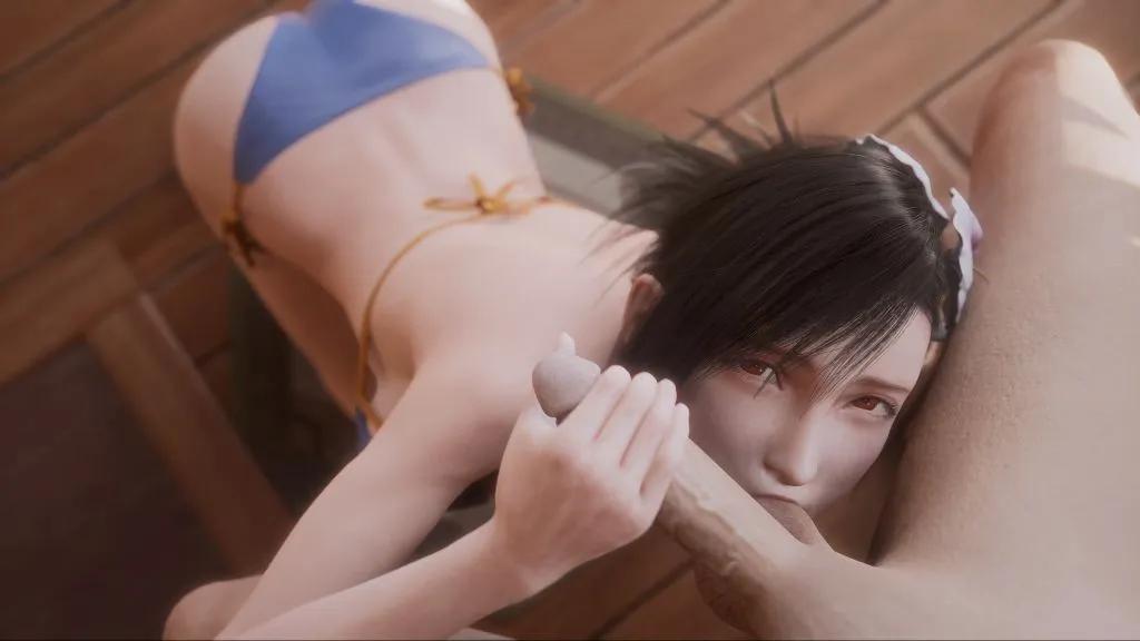 [juicyneko] Tifa – Resort Blowjob – 4K